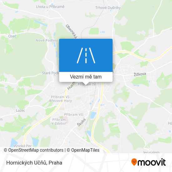 Hornických Učňů mapa