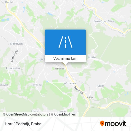 Horní Podhájí mapa