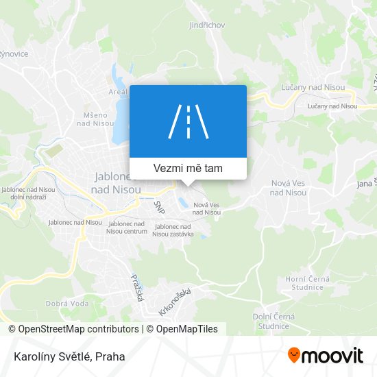 Karolíny Světlé mapa