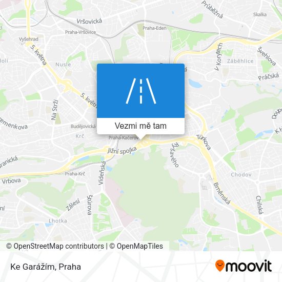 Ke Garážím mapa