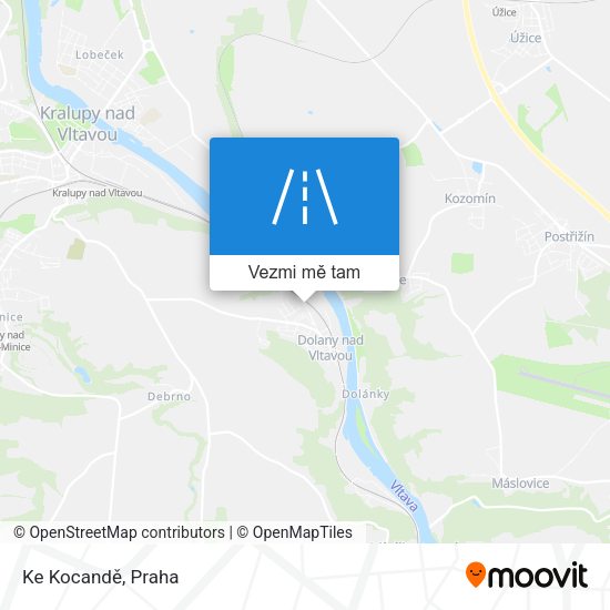 Ke Kocandě mapa