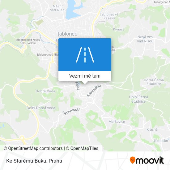 Ke Starému Buku mapa