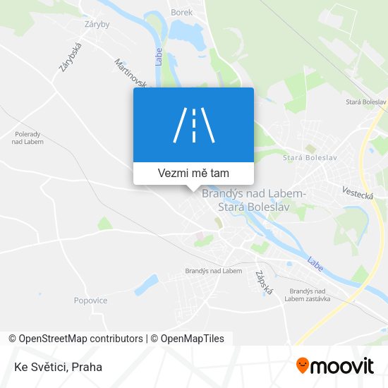 Ke Světici mapa