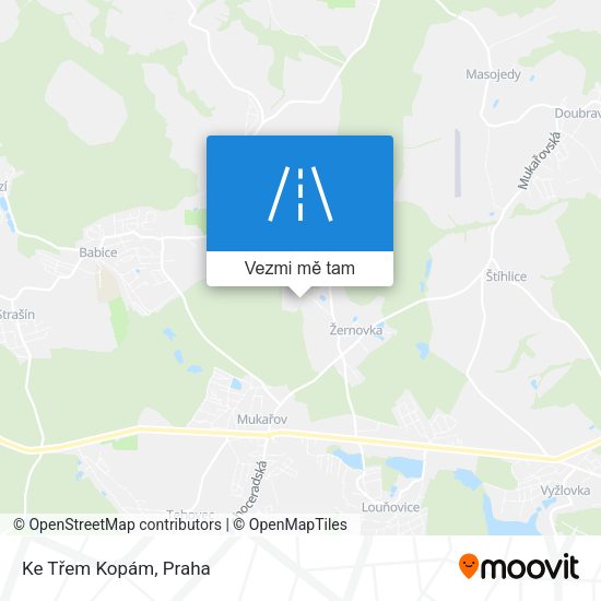 Ke Třem Kopám mapa