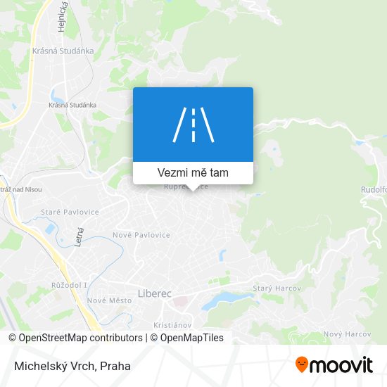 Michelský Vrch mapa