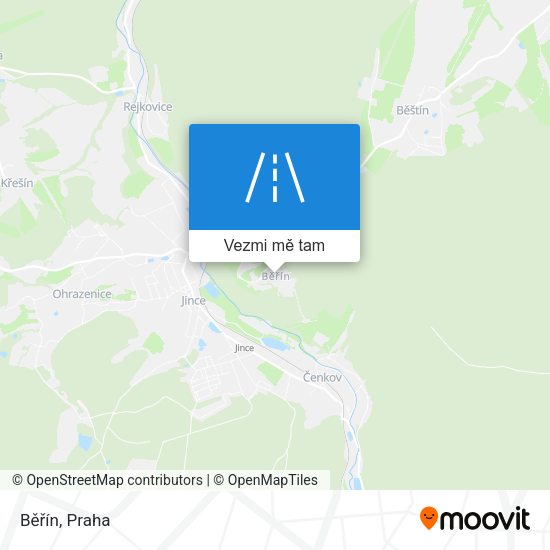 Běřín mapa