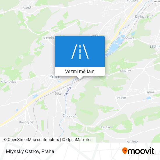 Mlýnský Ostrov mapa