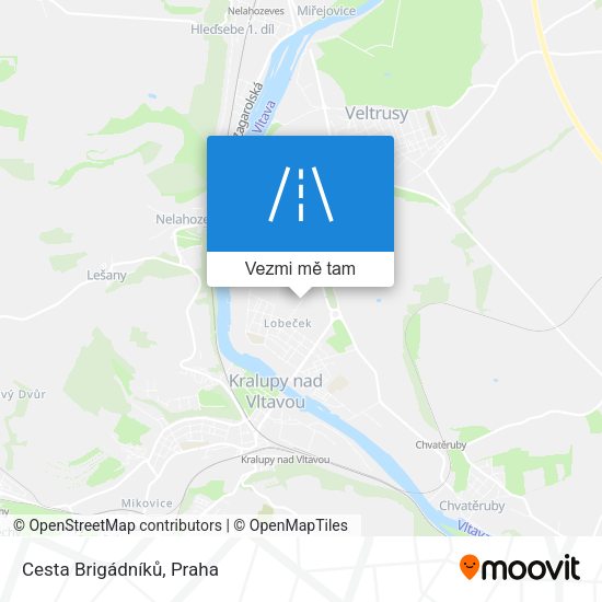 Cesta Brigádníků mapa