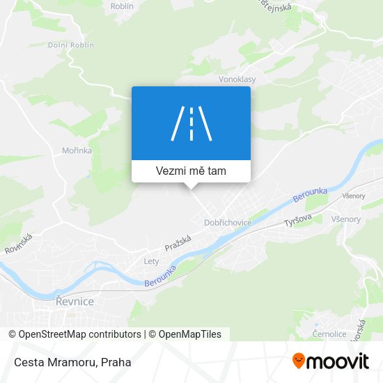 Cesta Mramoru mapa