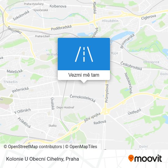 Kolonie U Obecní Cihelny mapa