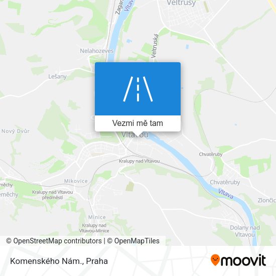 Komenského Nám. mapa