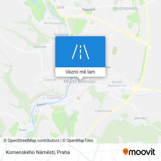 Komenského Náměstí mapa