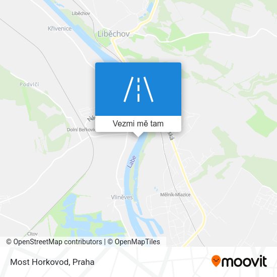 Most Horkovod mapa