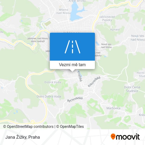 Jana Žižky mapa