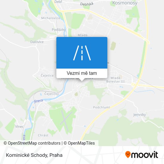 Kominické Schody mapa