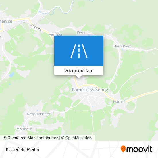 Kopeček mapa