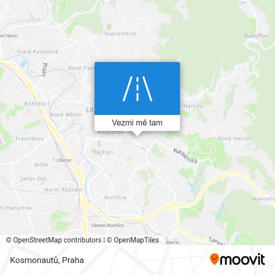 Kosmonautů mapa