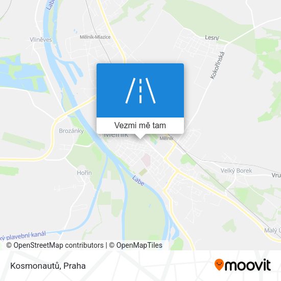Kosmonautů mapa