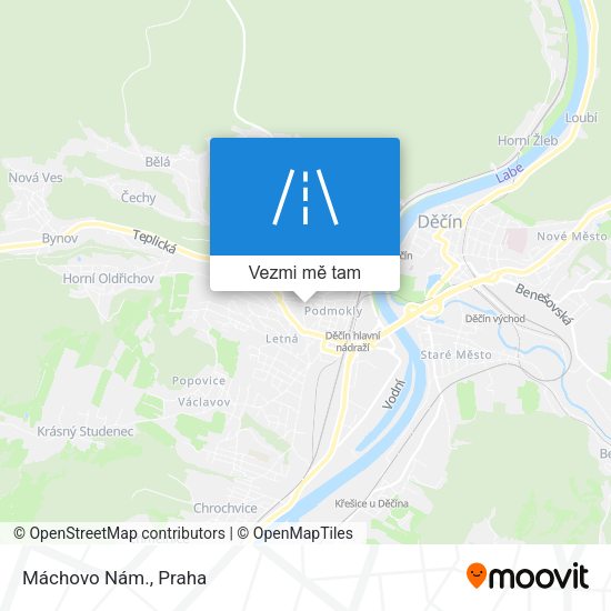 Máchovo Nám. mapa