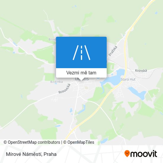 Mírové Náměstí mapa
