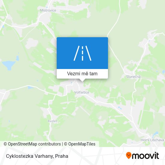Cyklostezka Varhany mapa