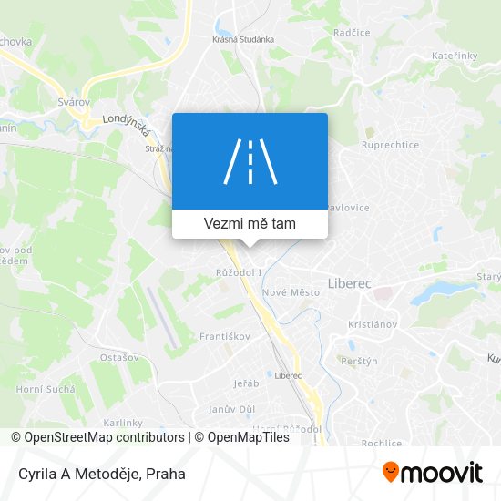 Cyrila A Metoděje mapa