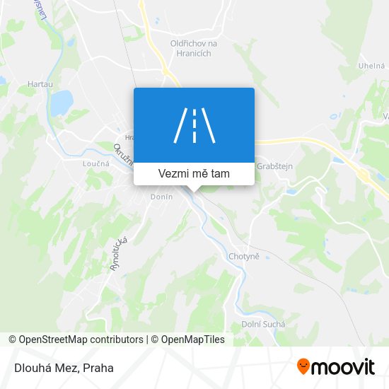 Dlouhá Mez mapa