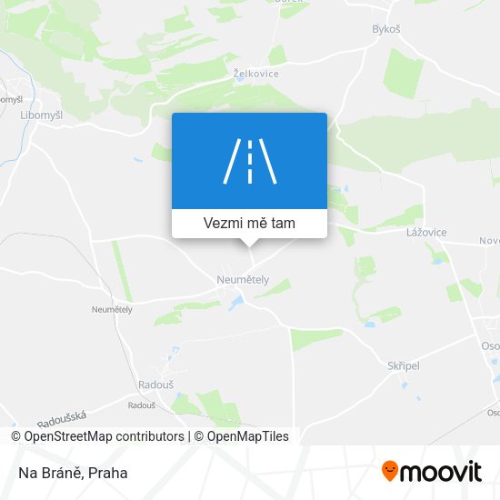 Na Bráně mapa
