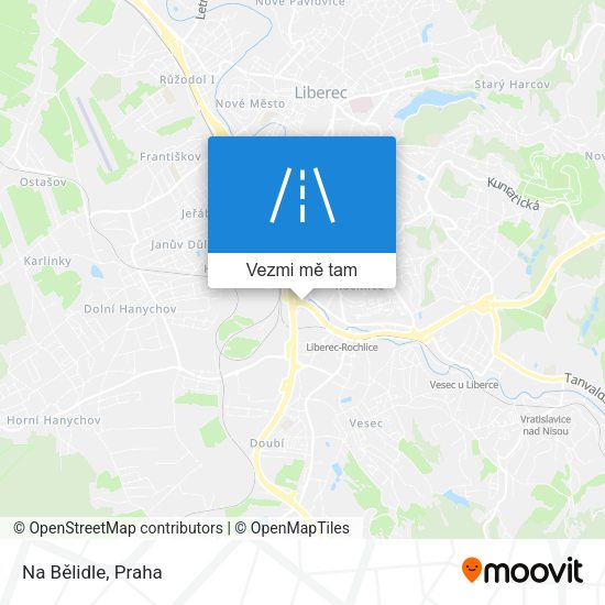 Na Bělidle mapa