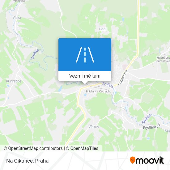 Na Cikánce mapa