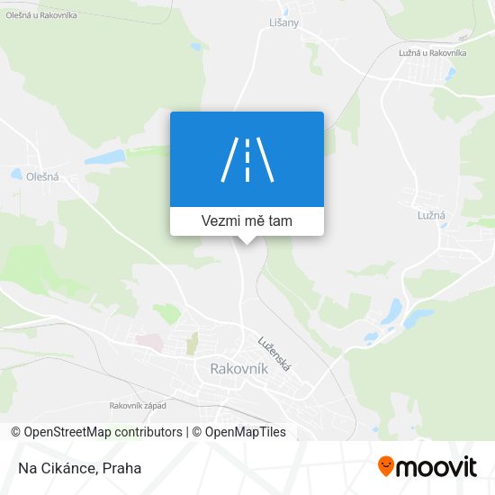 Na Cikánce mapa