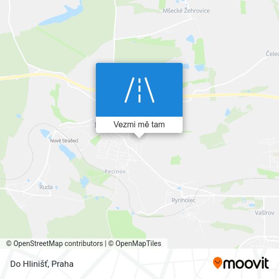 Do Hlinišť mapa