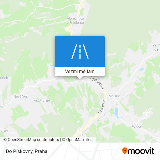 Do Pískovny mapa