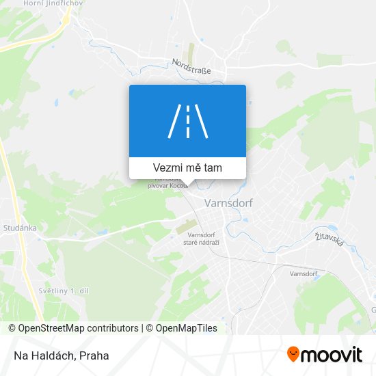 Na Haldách mapa