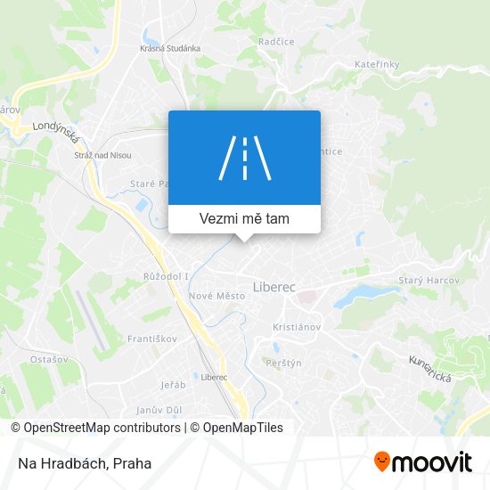 Na Hradbách mapa