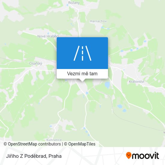 Jiřího Z Poděbrad mapa
