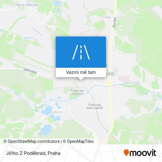 Jiřího Z Poděbrad mapa