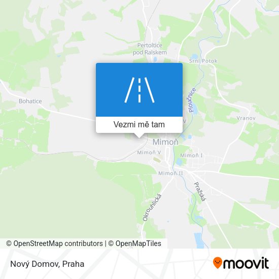 Nový Domov mapa
