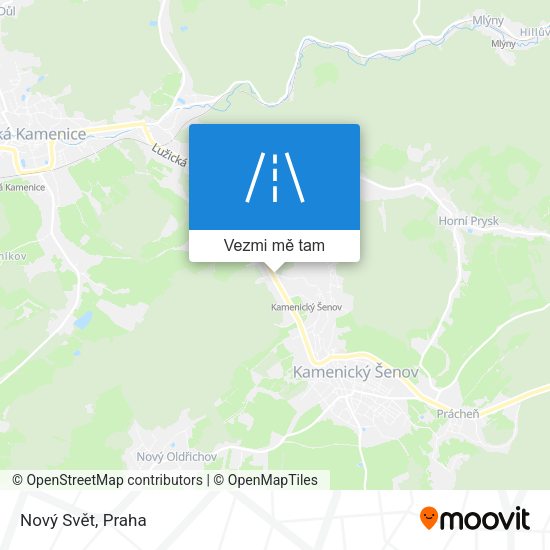 Nový Svět mapa