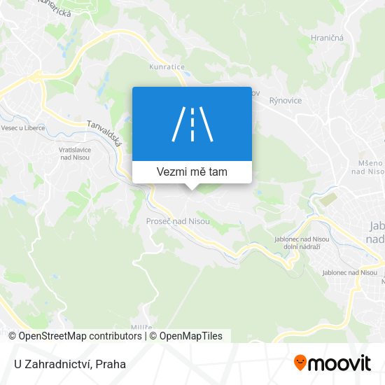 U Zahradnictví mapa