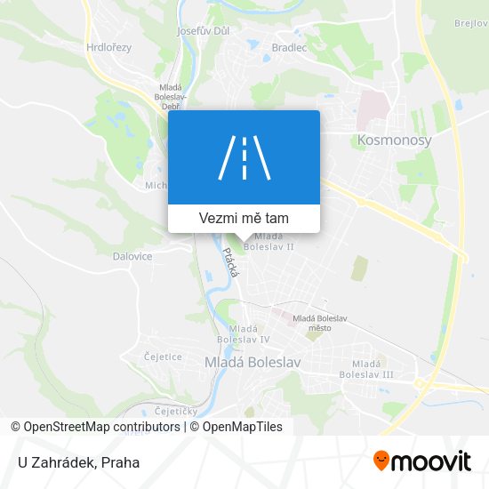 U Zahrádek mapa