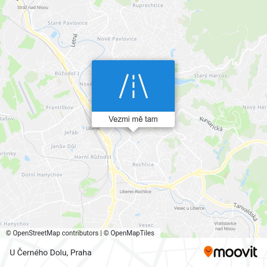U Černého Dolu mapa