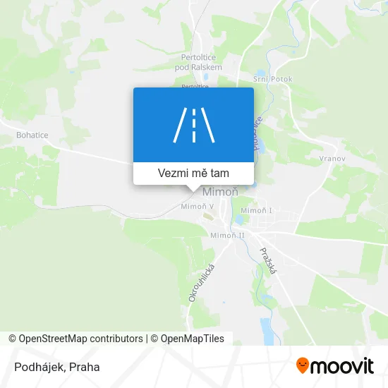 Podhájek mapa