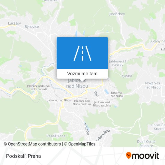 Podskalí mapa