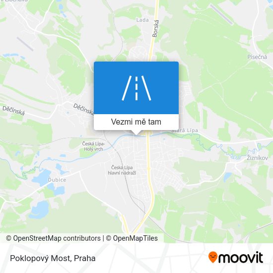 Poklopový Most mapa
