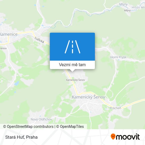 Stará Huť mapa