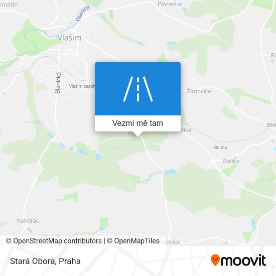 Stará Obora mapa