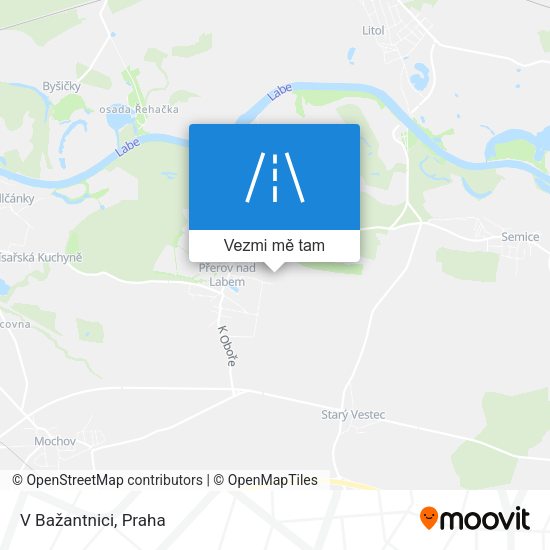 V Bažantnici mapa