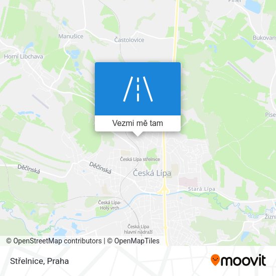 Střelnice mapa