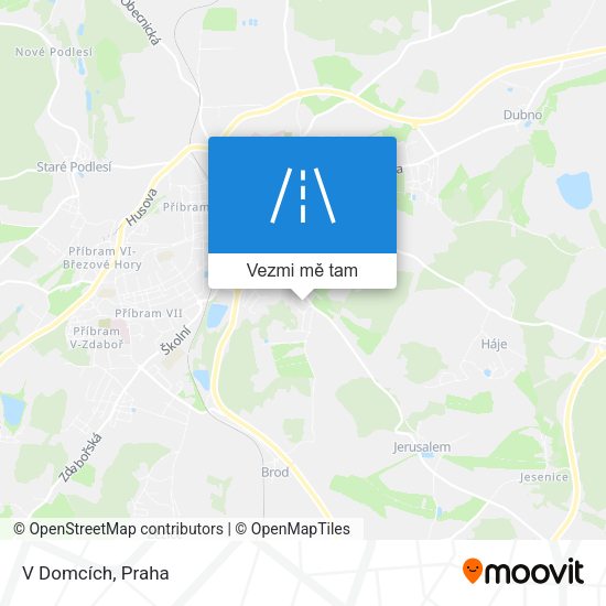 V Domcích mapa